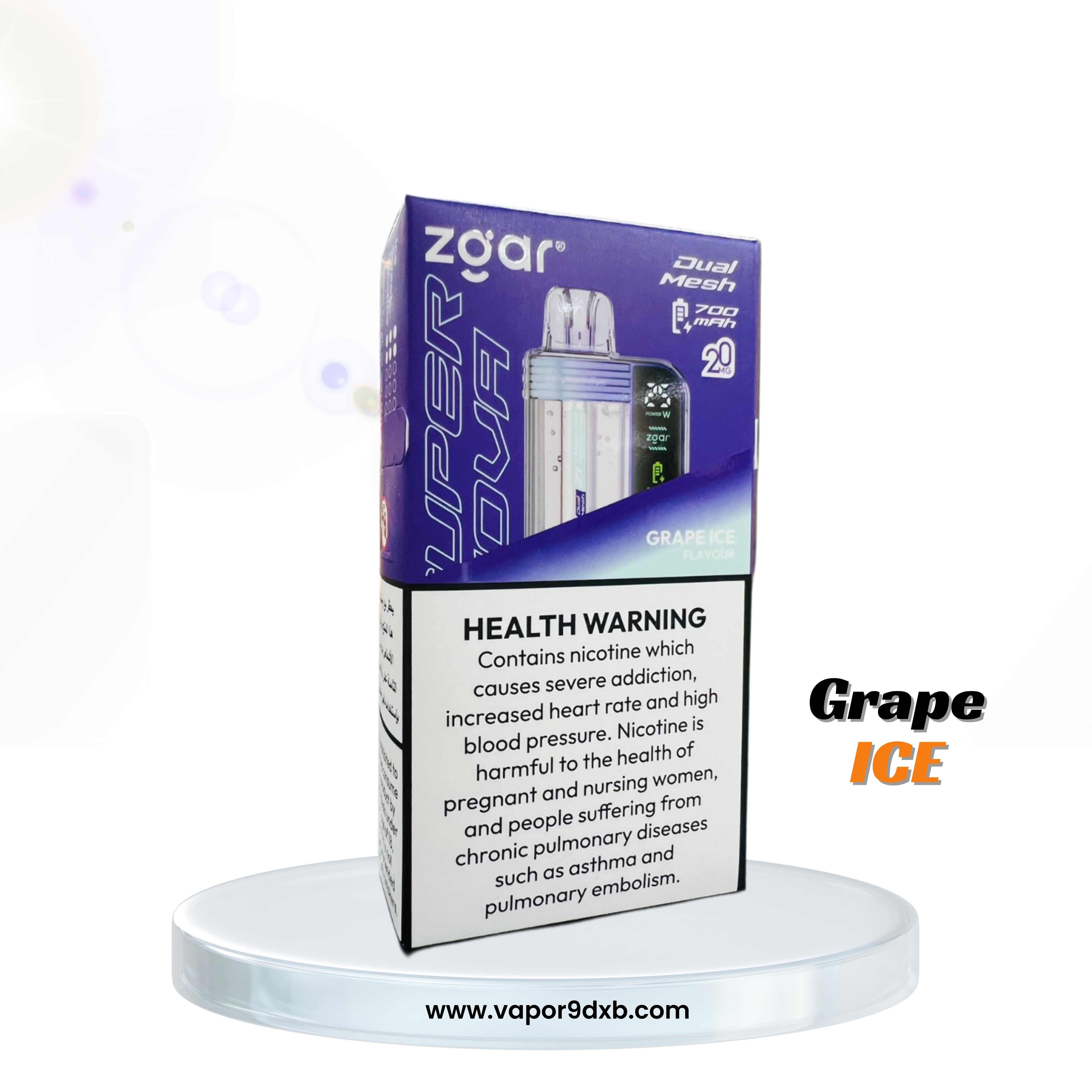 ZGAR Supernova 30000 Puffs 2% (20mg) 18ml Disposable Vape | Buy in Dubai flavor image