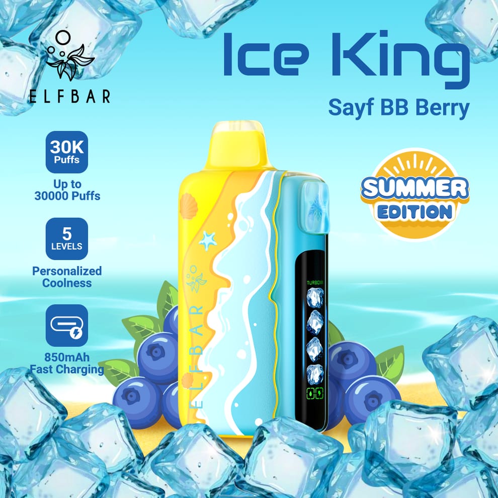 ELFBAR Ice King 30K Disposable Vape – 30,000 Puffs, 5% Nicotine, 20ml flavor image