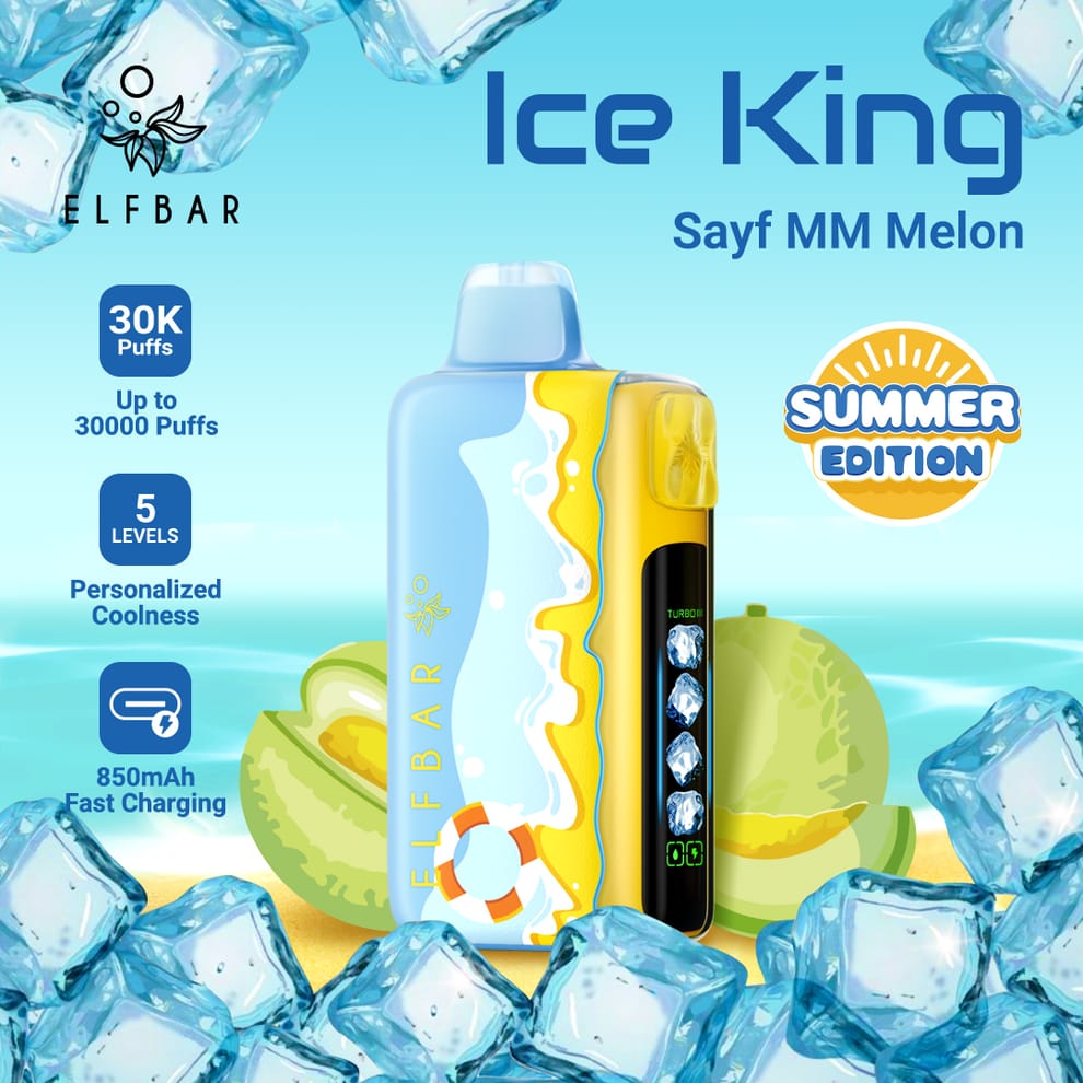 ELFBAR Ice King 30K Disposable Vape – 30,000 Puffs, 5% Nicotine, 20ml flavor image