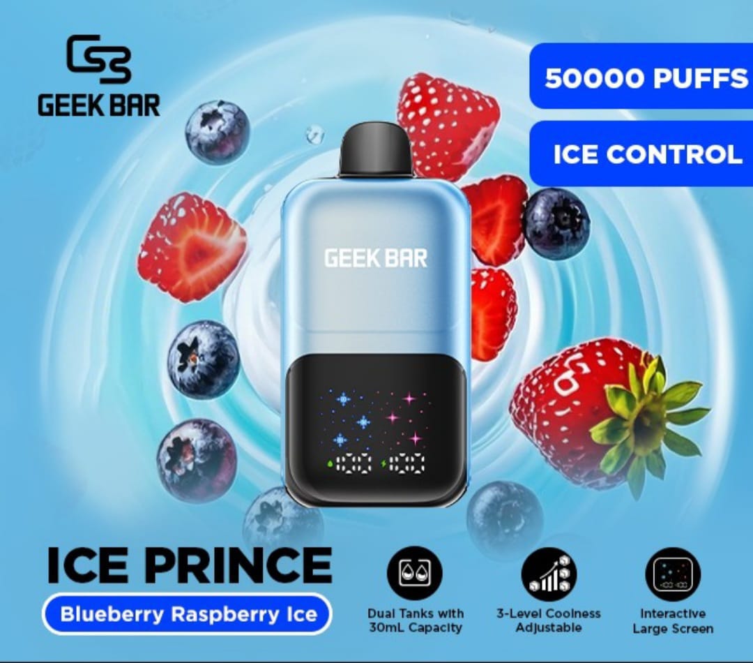 Geek Bar Ice Prince 50,000 Puffs Disposable Vape 50mg in Dubai UAE flavor image