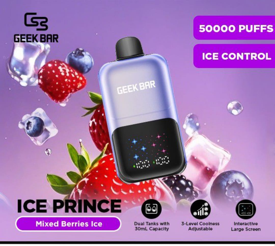 Geek Bar Ice Prince 50,000 Puffs Disposable Vape 50mg in Dubai UAE flavor image
